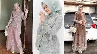 Inspirasi Model Baju Gamis Brokat Pesta Terbaru 2024 2025 Mewah dan Trendy [upl. by Abebi]