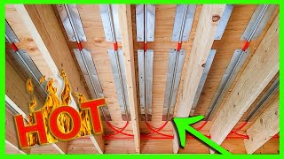 How To Install Under Floor Radiant Tubing With Aluminum Omega Heat Transfer Plates Between Joists [upl. by Godliman]