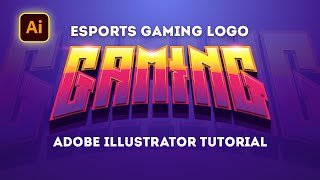 Gaming Logo 3D Text Effect in Illustrator  Gaming Logo Design [upl. by Boni]