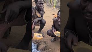 Eating food in South Sudan hadzatribe souprecipe [upl. by Tacy]