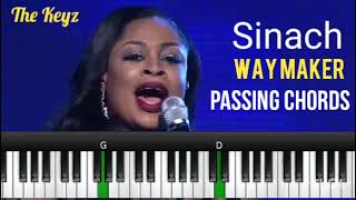 Sinach Way maker chord progression  Passing Chords  advance approach [upl. by Steffen700]