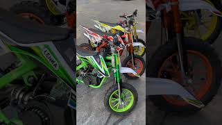 Review 49cc dirt bike 2stroke pull start [upl. by Suinuj]