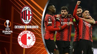 AC Milan vs Slavia Praha Extended Highlights  UEL Round of 16 1st Leg  CBS Sports Golazo [upl. by Nosiaj]