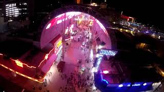 Slotzilla Zipline zoomline Freemont street Las vegas [upl. by Nodnart]