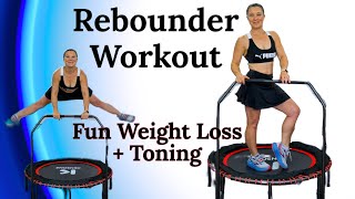 Rebounder Workout for Weight Loss Low Impact Fat Burning Mini Trampoline Cardio Workout 20 Minutes [upl. by Nayr]