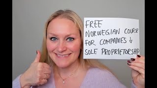 Video 1175 Free Norwegian course for sole proprietorship enkeltpersonforetak [upl. by Aratal]