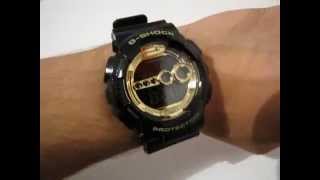 CASIO GShock GD100GB1  blackgold digital watch [upl. by Eads]