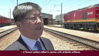 Transnet freight receives electric locomotives from Chinese rail company [upl. by Banyaz]