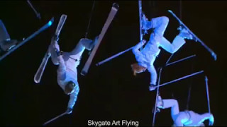 Amazing Ski Event Opening Ceremony  Art Flying  aerial act  Showacts  showact videomapping [upl. by Stewardson]