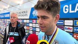 Wout van Aert kon niet beter “Mathieu van der Poel is de verdiende wereldkampioen”  WIELERFLITS [upl. by Nosyk]