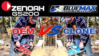 Zenoah 5200 vs BlueMax 5200 Redmax g5000 5000 clone chainsaw [upl. by Guidotti]