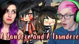 A YANDERE AND A TSUNDERE  Gacha Life Story Reaction w Bijuu Mike [upl. by Seugirdor]