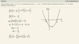 Zadanie  funkcja kwadratowa [upl. by Esnohpla]
