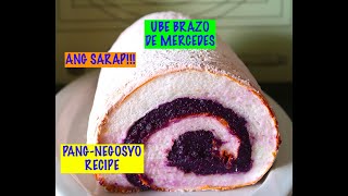 HOW TO MAKE BRAZO DE MERCEDES CAKEPERFECT UBE BRAZO DE MERCEDES CAKEPANGNEGOSYO RECIPE [upl. by Notnilk]