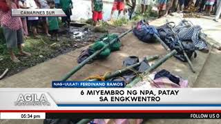 6 miyembro ng NPA patay sa engkwentro sa Tinambak Camarines Sur [upl. by Nico409]