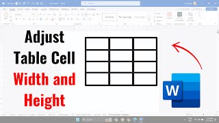 How to adjust table cell width and height in MS Word [upl. by Boff]