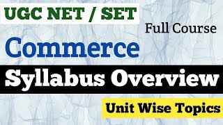 UGC NET amp SET Exam Commerce Syllabus Overview  MH SET amp UGC NET Exam Syllabus [upl. by Bainbridge]