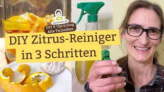 🍊 Orangenschalen verwerten DIY ZitrusReiniger in 3 Schritten selber machen [upl. by Llewop]