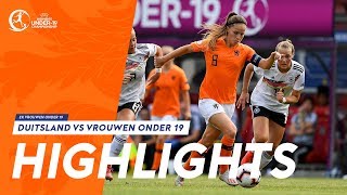 Highlights Duitsland  Vrouwen onder 19 2572019 Halve finale EK [upl. by Assilav]