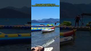 Marmaris Beach Walking Tour  Tropical Paradise and Beach Life in Turkey 4K UHD 60 fps [upl. by Juli]