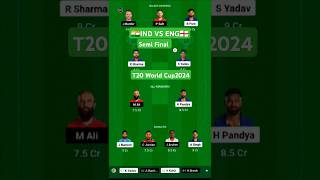 India vs England semi final Dream11 Team dream11team india [upl. by Zsuedat]