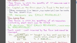 Microeconomics  111 Costs and Output [upl. by Furgeson]