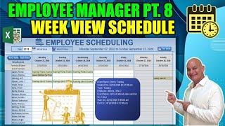 Create This Excel Single Click Week View Scheduler Today Employee Manager Part 8 [upl. by Boycey762]