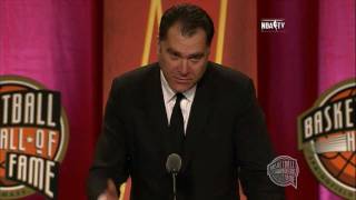 Arvydas Sabonis Basketball Hall of Fame Enshrinement Speech [upl. by Akener]