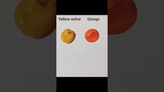 What does mixing yellow ochre and orange make youtubeshortscoloryellowochreorangeacrylicpaint [upl. by Gnoz]