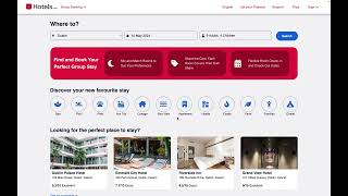 Hotelscom Group Booking Demo [upl. by Nayrb]