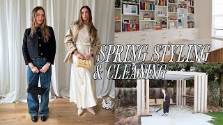 styling outfits  spring cleaning  weekly vlog ✨💐 [upl. by Meghan]