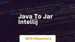 java to jar intellij [upl. by Cele585]