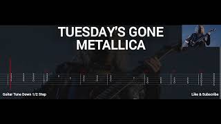 METALLICA  TUESDAYS GONE  TAB GUITAR [upl. by Swanson]