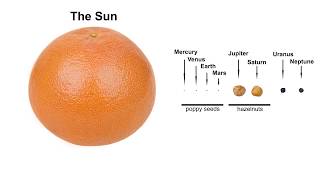 Our Solar System Animated Size and Distance Comparison of the Sun and Planets  Animation [upl. by Nibbs479]