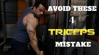 AVOID THESE 4 BIGGEST TRICEP MISTAKES  MAKE THEM GROW [upl. by Garrik]