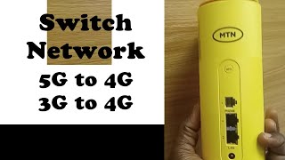 MTN ROUTER  How To Switch Network 5G To 4G to 3G [upl. by Annabella693]