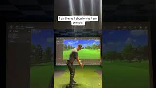 Train your right elbow for right arm extension golf golfcoach [upl. by Arikaahs572]