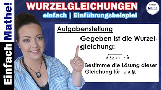 Wurzelgleichung berechnen  Gleichung mit Wurzel lösen by einfach mathe [upl. by Eugine]