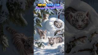 Cute Tiger Cubs in snow short riddles [upl. by Uaeb993]