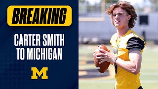 Michigan Football lands commitment from 2025 Florida QB Carter Smith I Michigan Wolverines I GoBlue [upl. by Bekah]