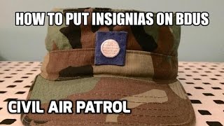 How to sew Insignias on to BDUs  Civil Air Patrol [upl. by Nodal]