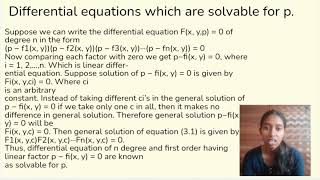 Differential equations solvable for p [upl. by Elisabet]