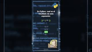 ¡Cuidado con la precedencia de operadores en Python 🤯 ¿Sabes el resultado de 3  1  3 [upl. by Odidnac]