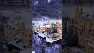 Hohenschwangau Castle Covered in Snow in Bavaria Germany 🇩🇪  Füssen is a must visit Germany [upl. by Siulesoj774]