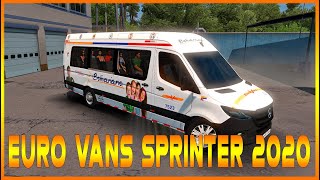 Mod Gratis Euro Vans Sprinter  4 Skin Colombianos 2020 Colombia Real Map ATS V137 amp ETS V137 [upl. by Hedges696]