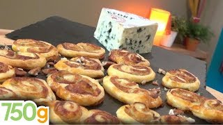 Recette de Palmiers au Roquefort et aux noix  750g [upl. by Ardnuahc]