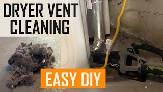 Easy DIY Dryer Vent Cleaning  How to Clean a Dryer Vent [upl. by Magdaia]