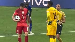 Lewandowski penalty kick incident vs France [upl. by Florrie]