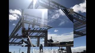 LF steel space frame structure supply company built Australian gas station [upl. by Sellig]