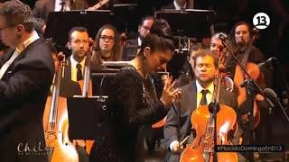 Mon Laferte  Tormento junto a Orquesta Filarmónica de Bogotá  Plácido Domingo en Chile [upl. by Wayland976]